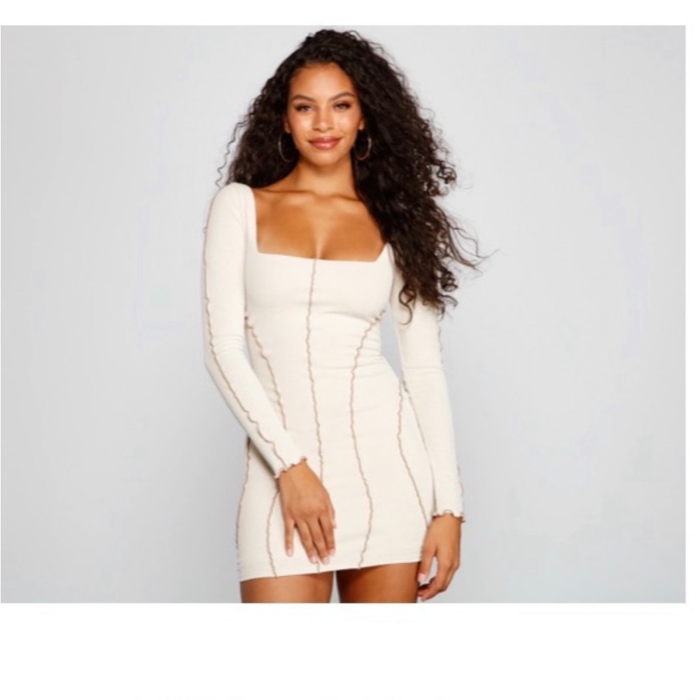 NWOT Make A Seam Ribbed Knit Mini Dress
